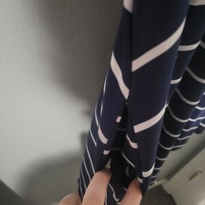Navy and White Striped Dress